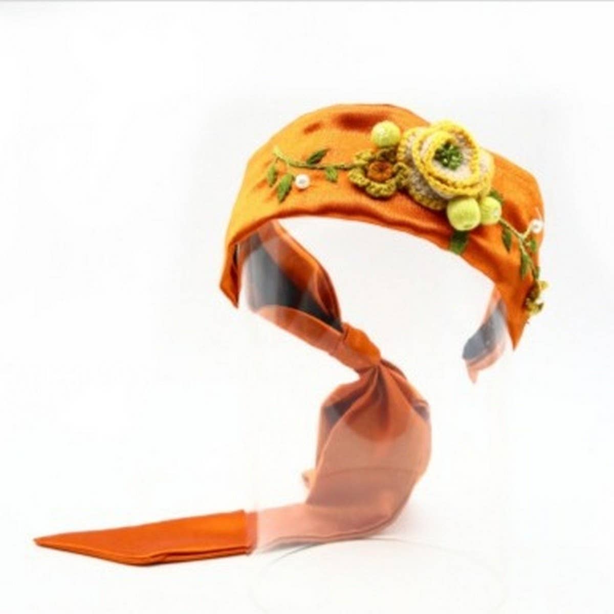 Handmade Pearl Yellow Rose Headband Retro SilkStyle