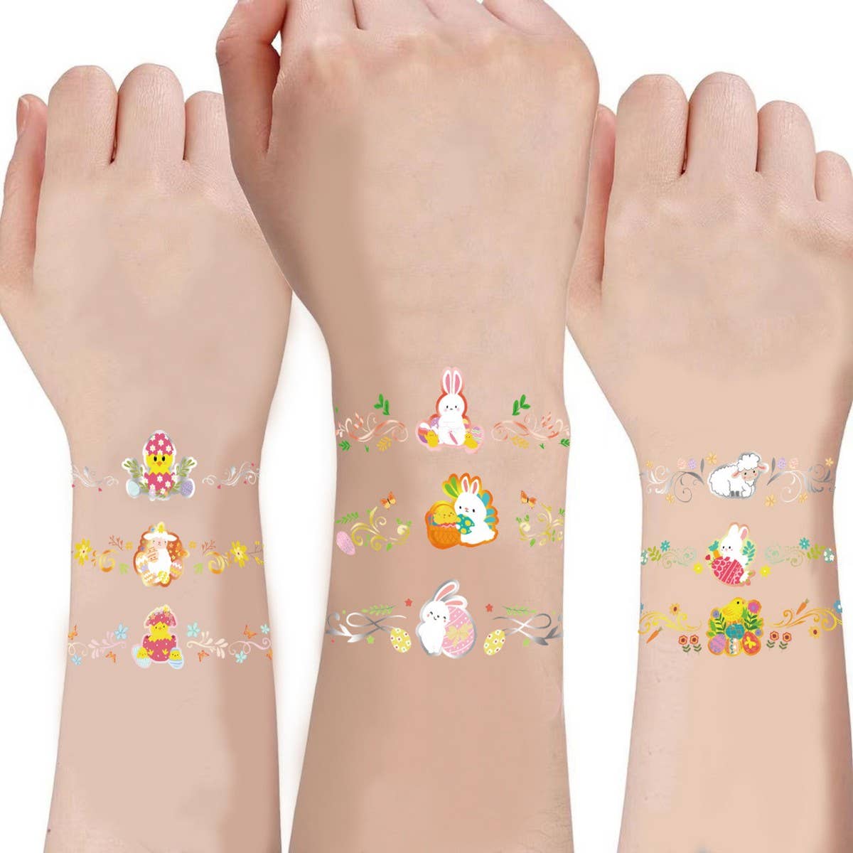 Easter Rabbit Wrist Tattoos ? Kids Watch Style