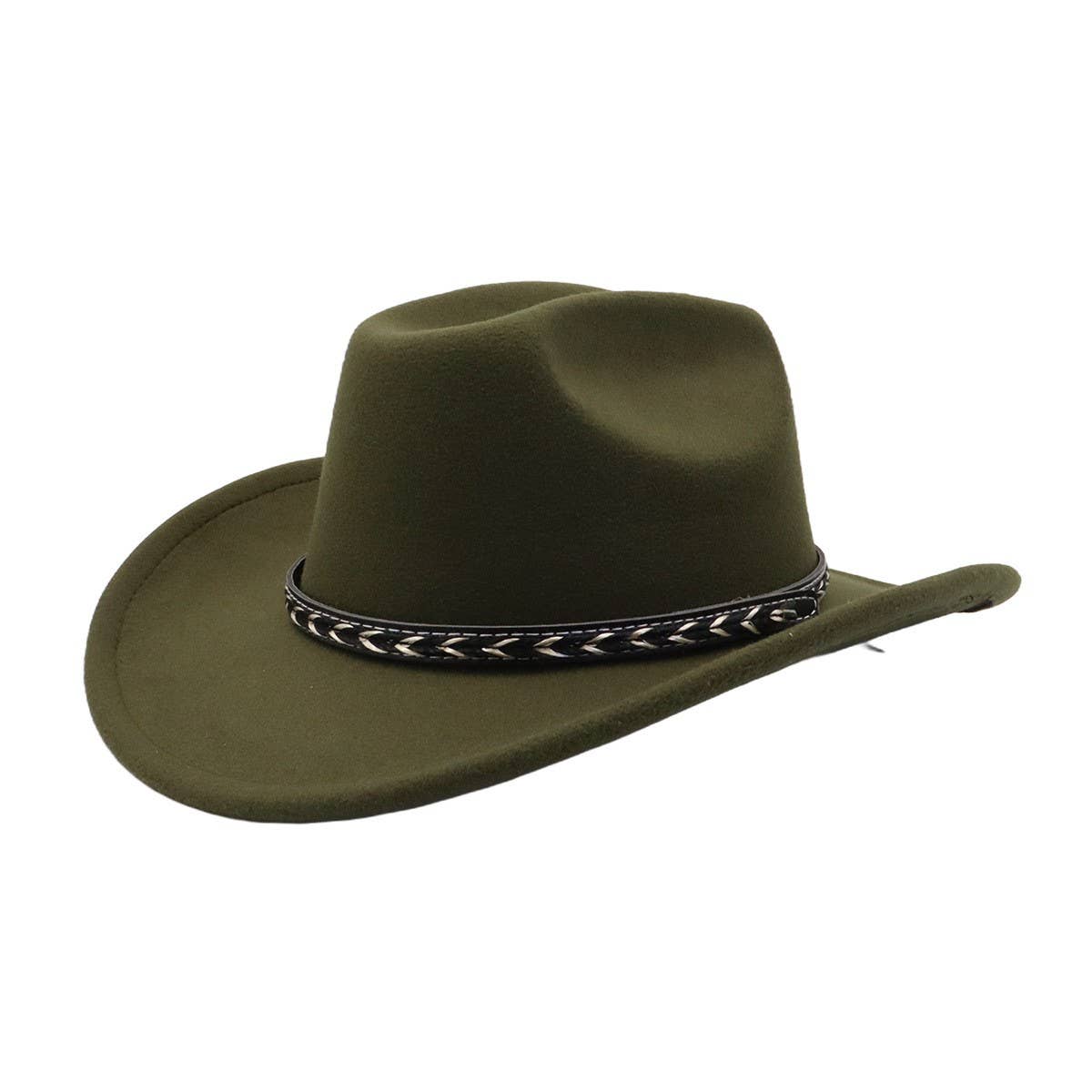 Couple¡¯s Retro Wool Fedora Hat Western Style_CWAH04414