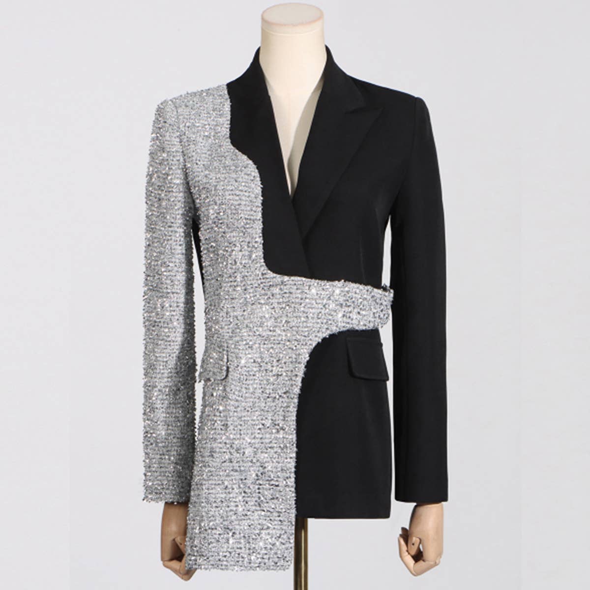 Colorblock Wool Blazer ? Slim Fit Petite Style