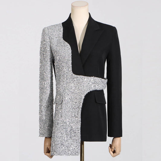 Colorblock Wool Blazer ? Slim Fit Petite Style