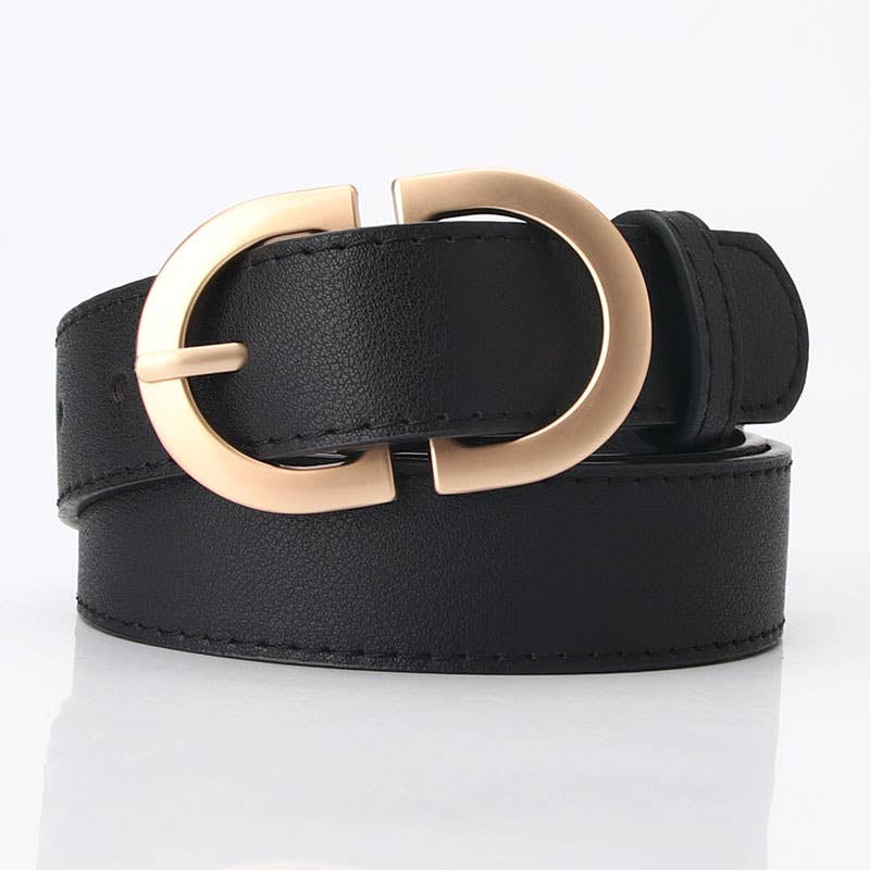 Simple waist imitation leather decorative belt