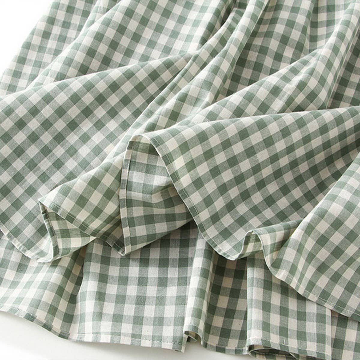 Vintage Plaid High-Waist A-Line Flared Skirt