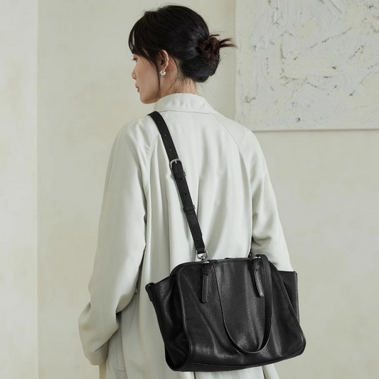 Large Vintage Tote ??Bowling Bag Style Handbag_CWAB5329