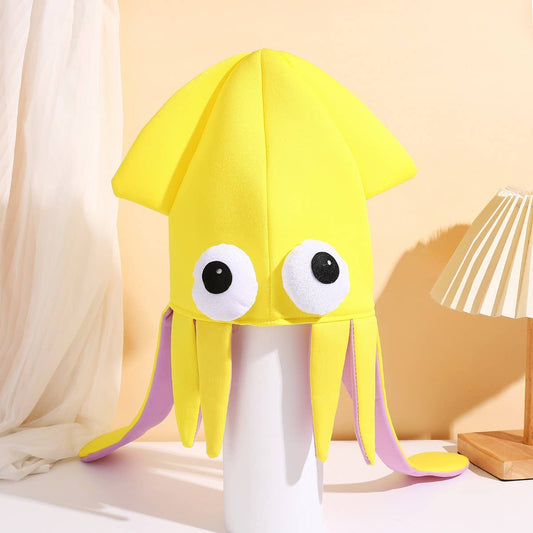 CWAH4045_SHOW PARTY SQUID CUTTLEFISH OCTOPUS FUNNY HAT