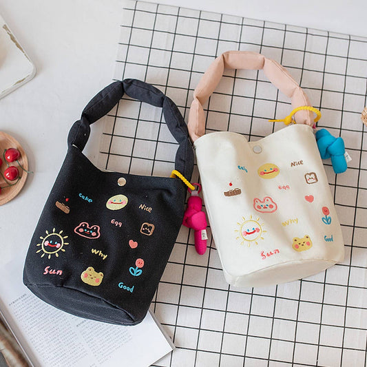 Original Embroidered Canvas Tote Bag for Girls_CWAB5590