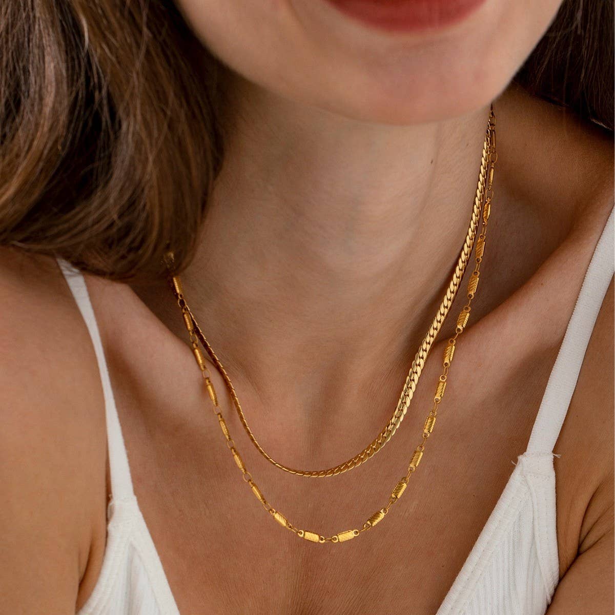 FASHIONABLE AND VERSATILE 18K GOLD PLATED NECKLACE_CWMM3687