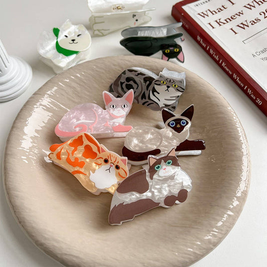 Cute Animal Hair Claw Cat & Dog Medium Shark Clip