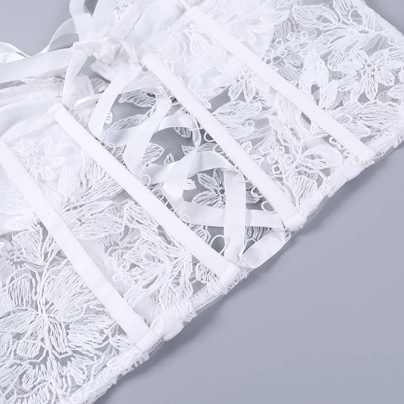 Sheer Lace Patchwork Cami Top