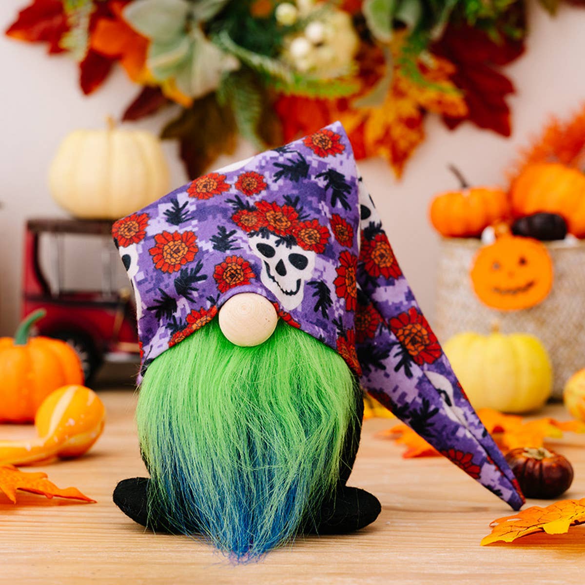HALLOWEEN HAT DWARF DOLL COLORFUL ORNAMENTS