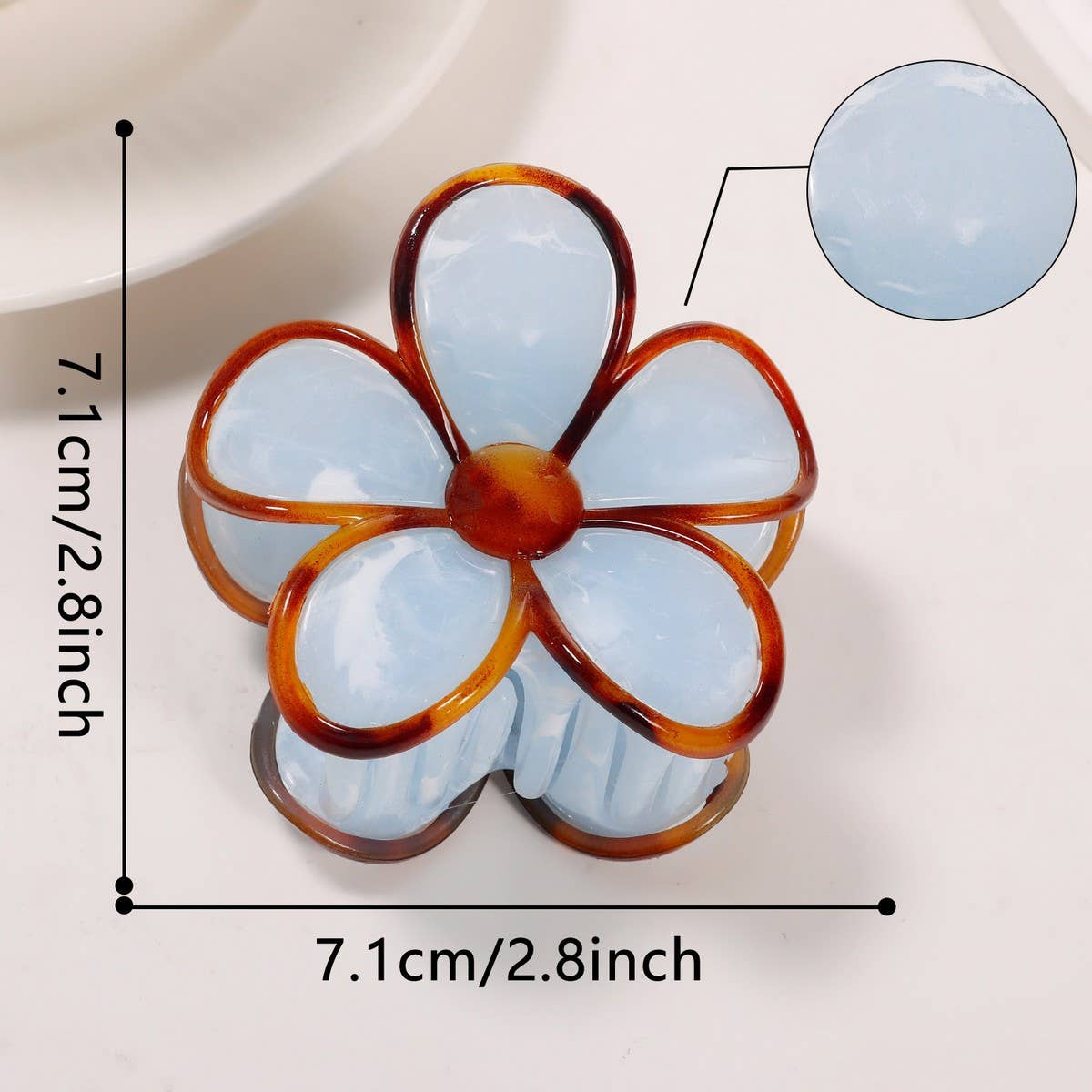 GOLD FLORAL FLOWER HAIR CLAW CLIPS FOR FALL_CWAHA0681