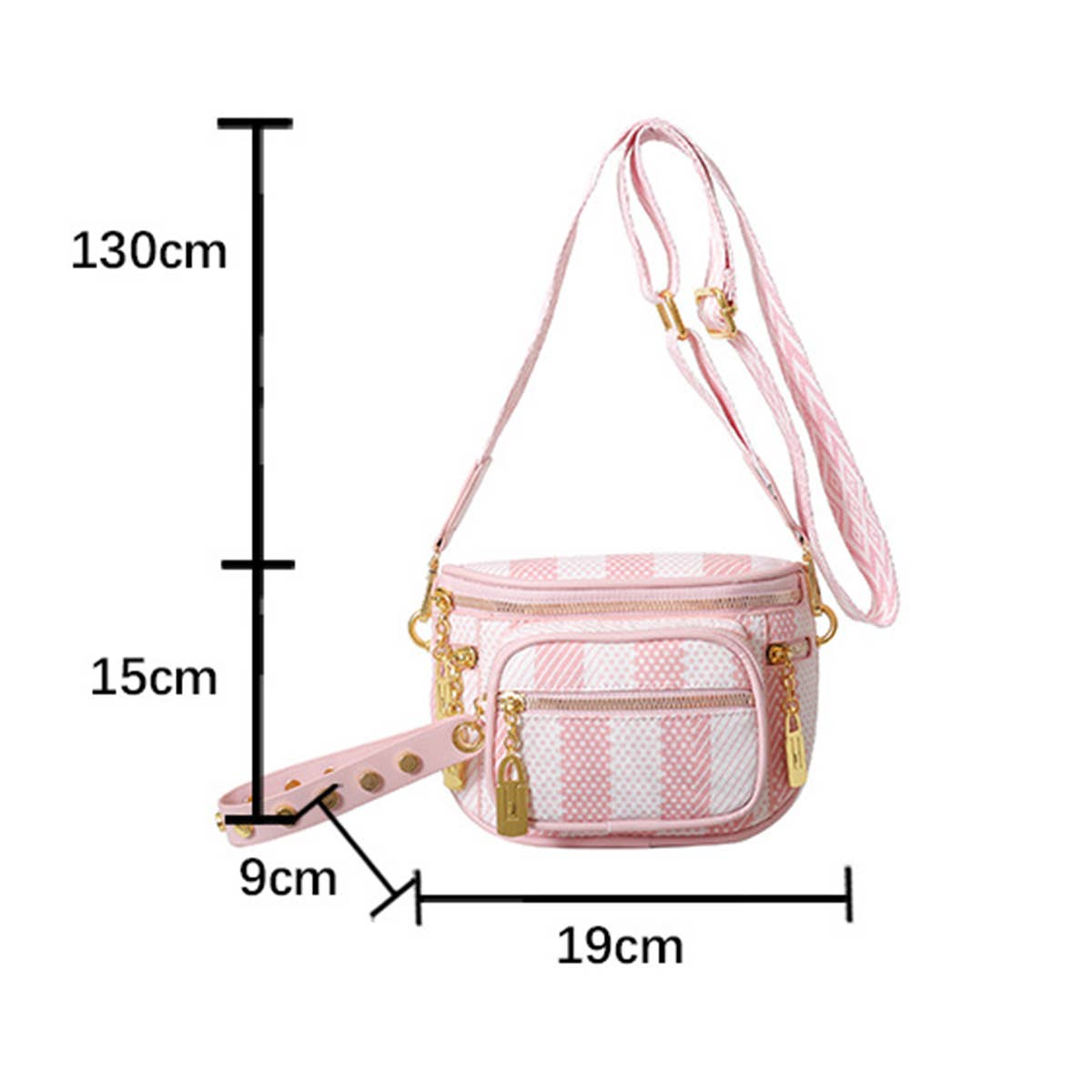 2024 NEW MULTI-LAYER ZIPPER RIBBON CHEST BAG_CWAB2086