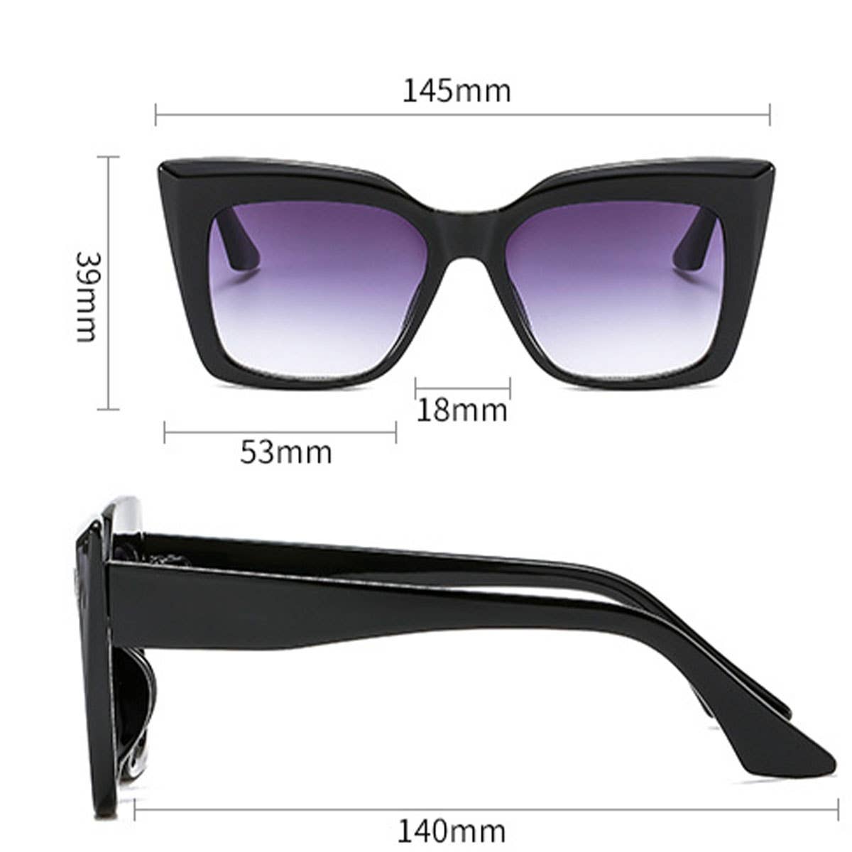 Retro Cat Eye Ocean Lens Sunglasses Unisex_CWMM8401