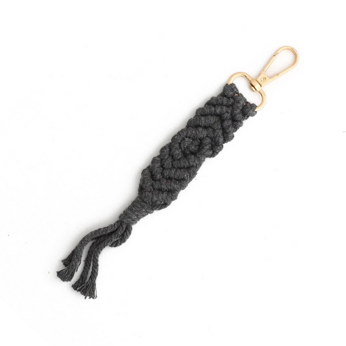 Boho Cotton Tassel Keychain Handmade Woven Charm_CWAB5081