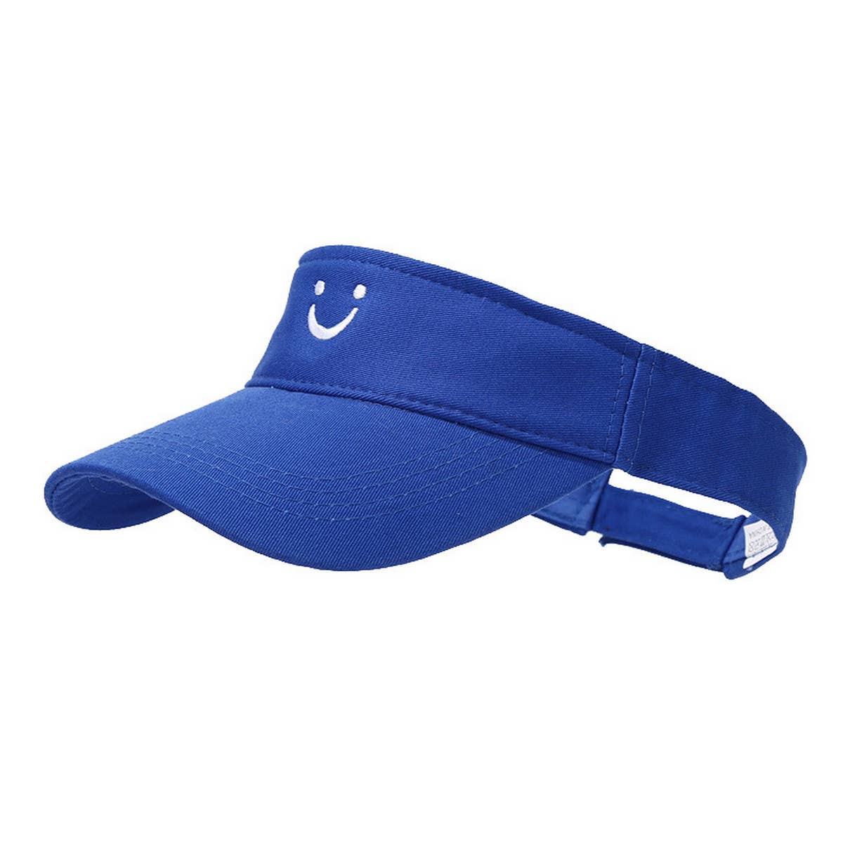 CWAH3178_CUTE U SMILEY FACE EMBROIDERED SUN VISOR
