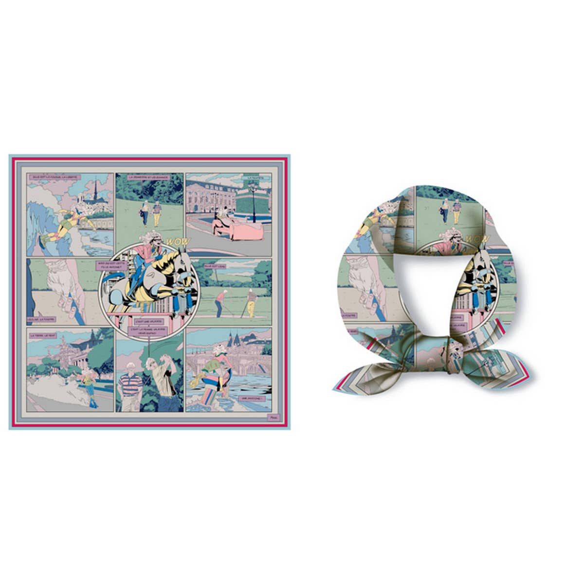 UV Protection Scarf - Lightweight Satin Square