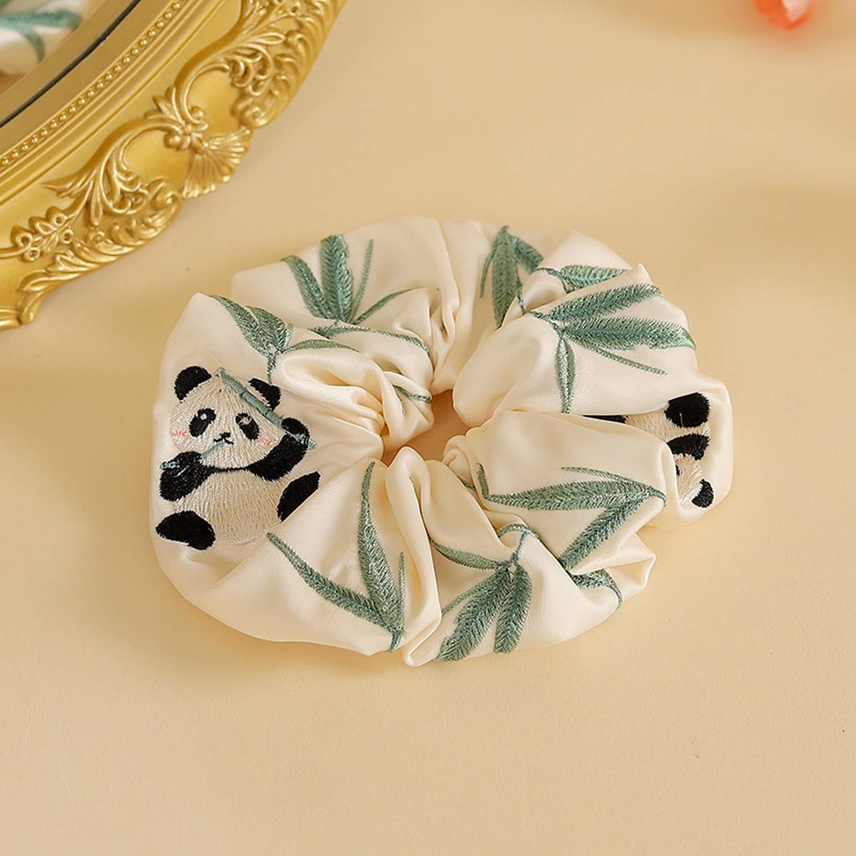 Panda Embroidered Hair Tie for & Traditional Wear_CWAHA5414
