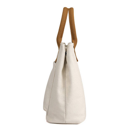 SIMPLE CANVAS UNDERARM HANDBAG TOTE BAG_CWAB1263