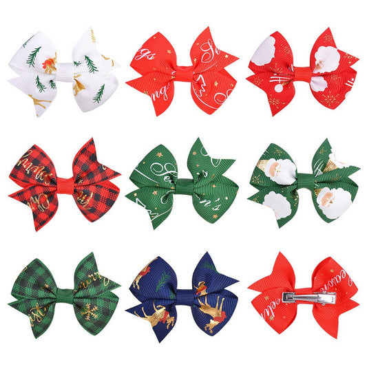 Solid Grosgrain Bow Hair Clip for Girls_CWAHA6699