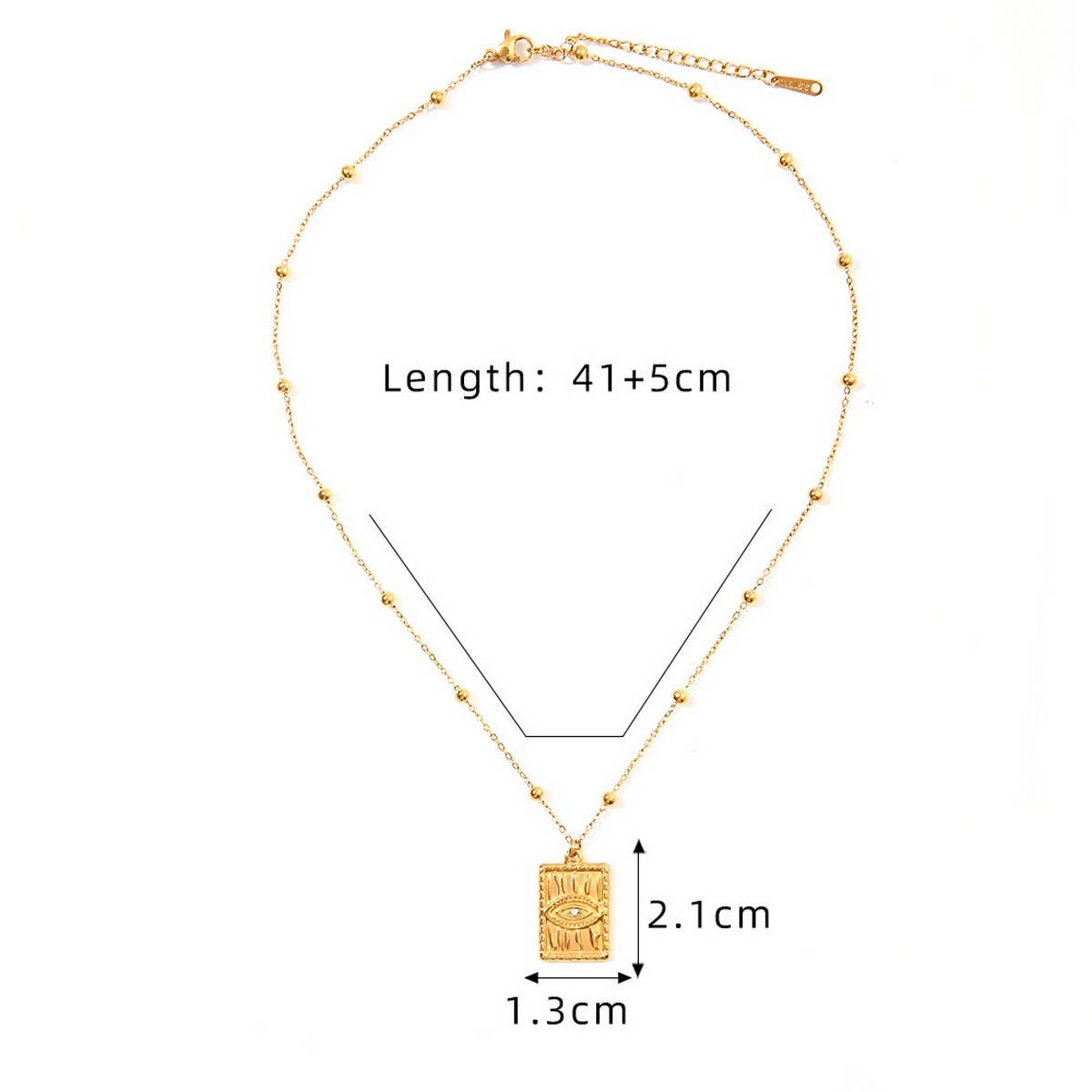 Classic Evil Eye Zircon Pendant Stainless Steel