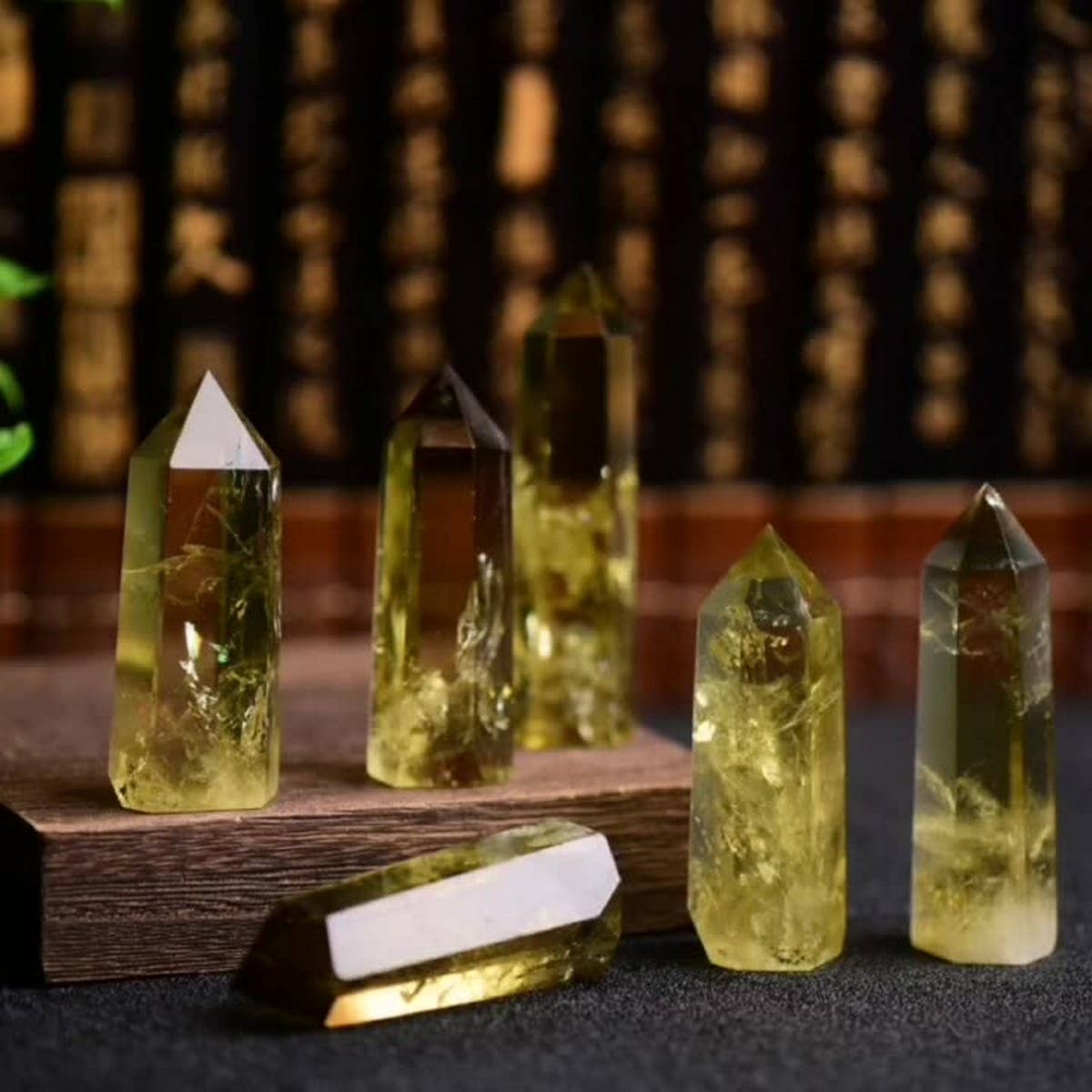 Natural Citrine Point Crystal Tower