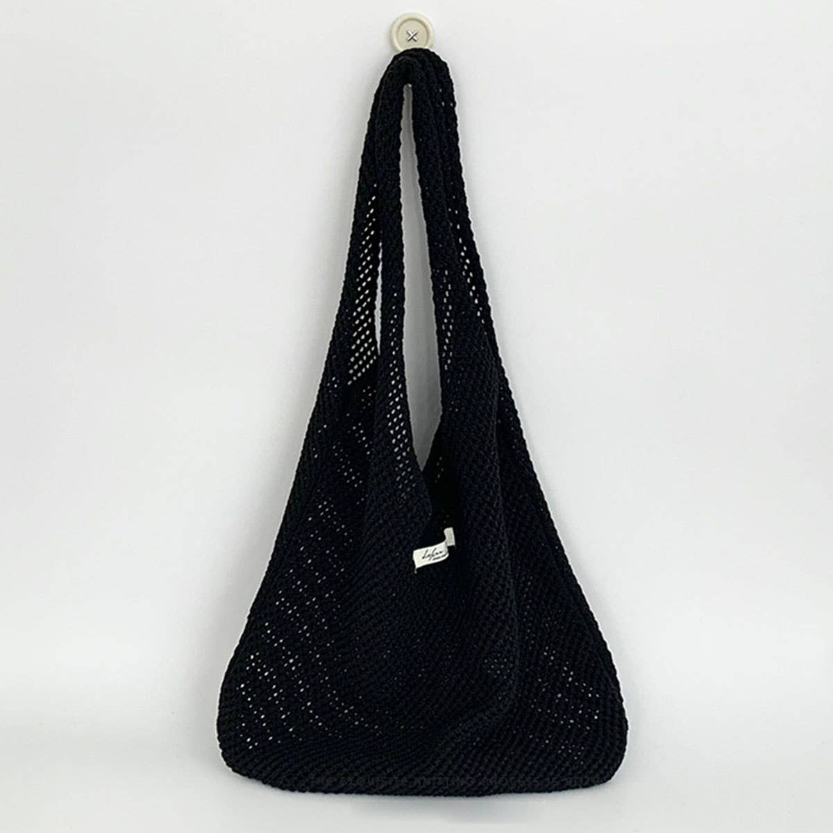 Hollowed-out beach laid-back style woven bag