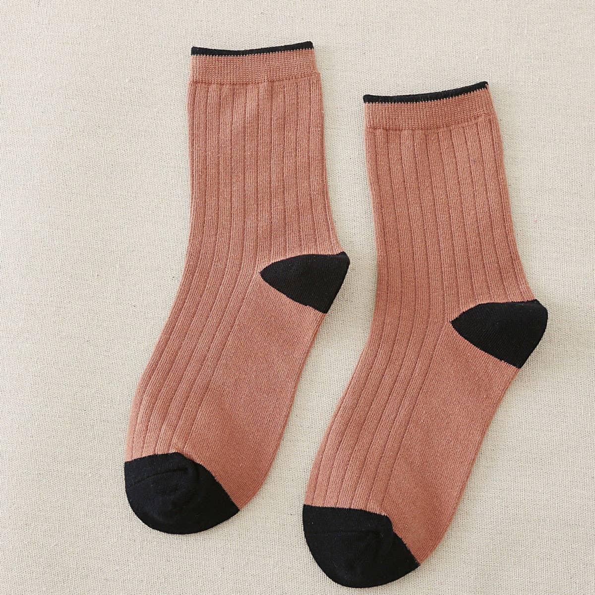 WOMEN SOLID COLOR MATCHING SOCKS