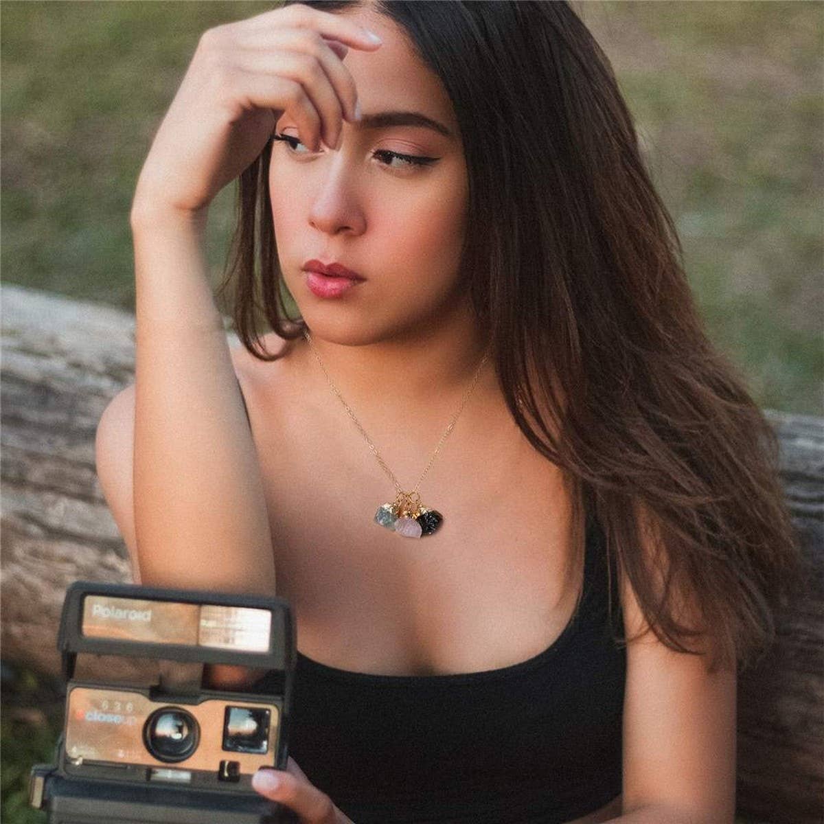 IRREGULAR NATURAL STONE NECKLACE SET