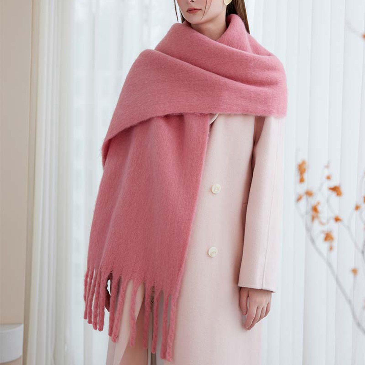 Cozy Solid Scarf ? Winter Thick Warm Wrap