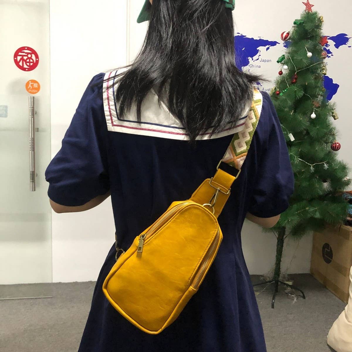 LEOPARD PRINT OUTDOOR SPORT BACKPACK CROSSBODY BAG_CWAB1398