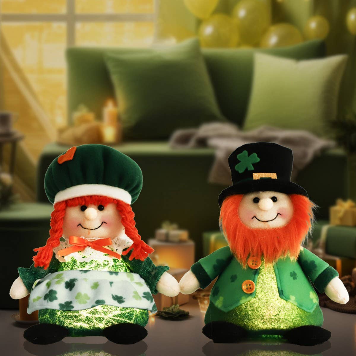 ST. PATRICK'S DAY PARTY APRON SUIT RUDOLPH DOLL_CWMM3448