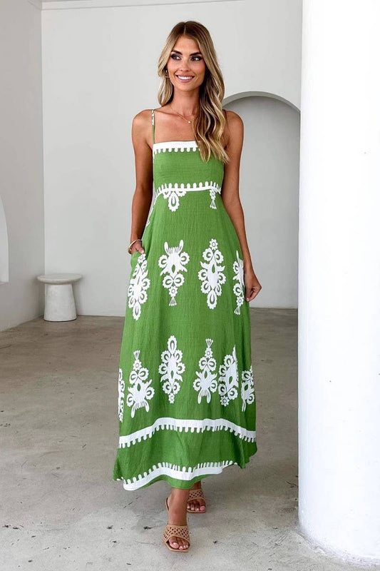 CWDHL1079_SUMMER TEMPERAMENT SLIM BACKLESS SUSPENDER SKIRT