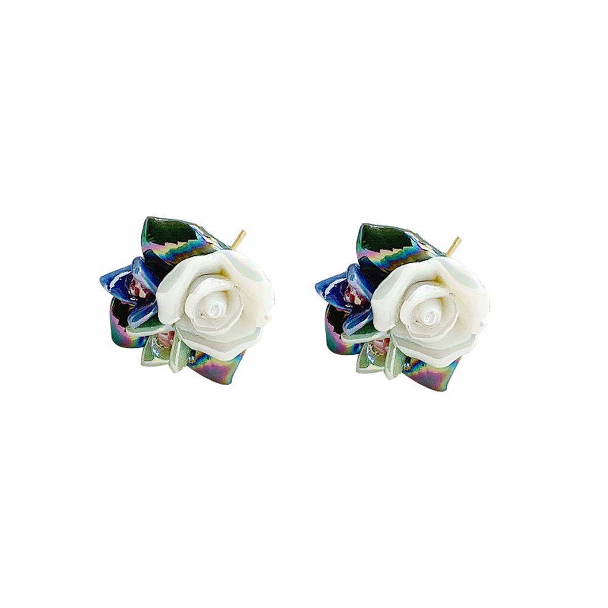 VINTAGE ART CAMELLIA FOREST EARRINGS