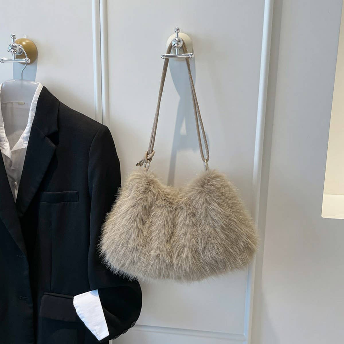 Plush Fur Bag Trendy Handbag Crossbody_CUAB00529