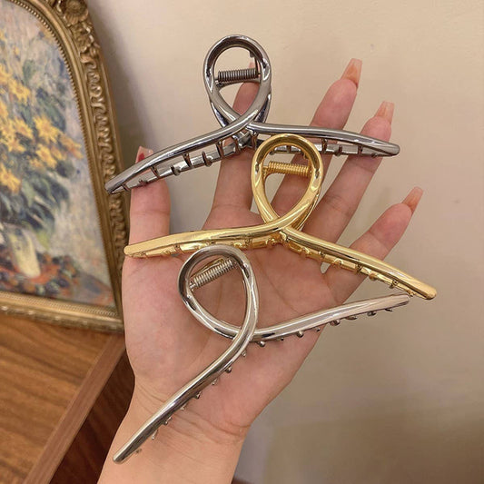 Oversized Metal Hair Claw ??13.5cm Minimalist Clip_CWAHA2375