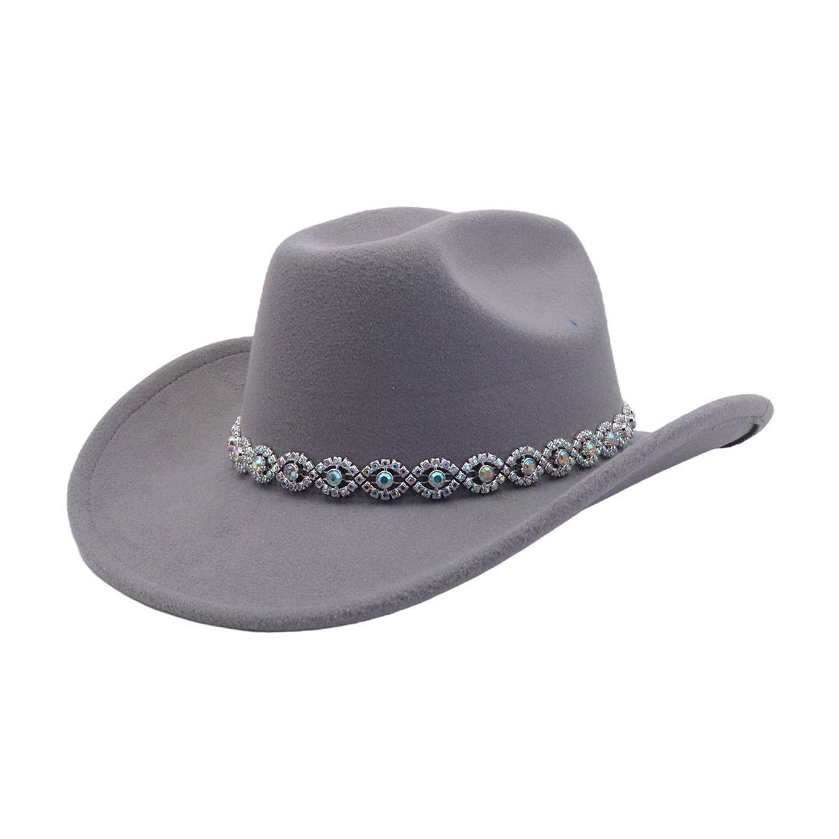 New Wool Fedora Hat Western Ethnic Jazz Style_CWAH04469