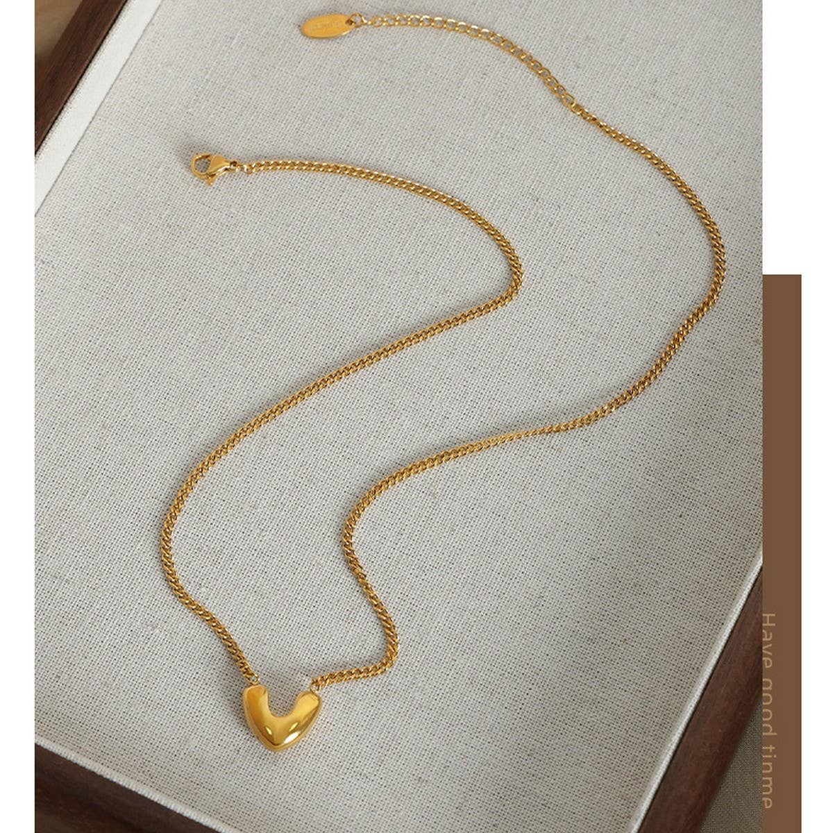 V SHAPED TITANIUM STEEL NECKLACE