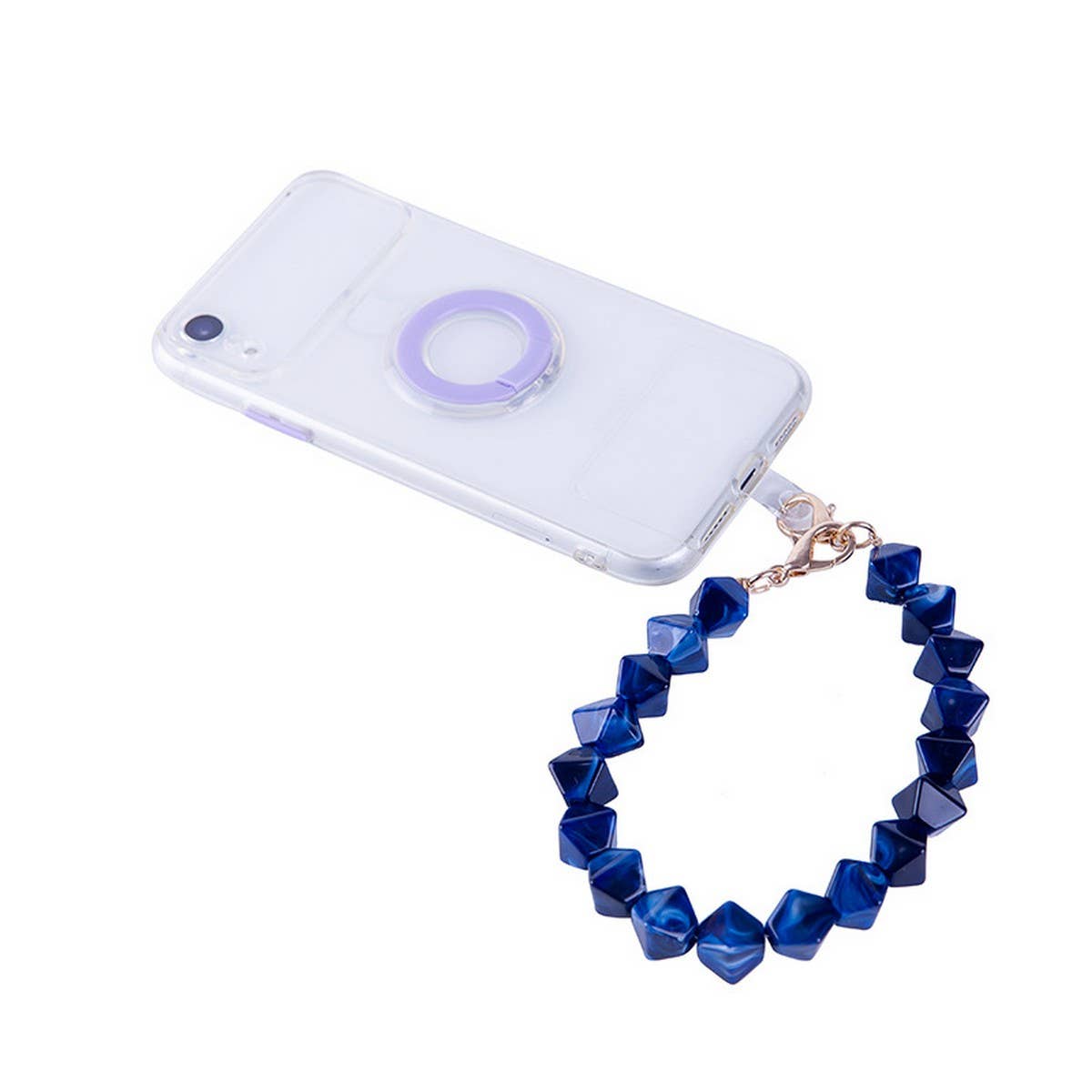 Colorful Acrylic Irregular Bead Bag Chain 11.81in