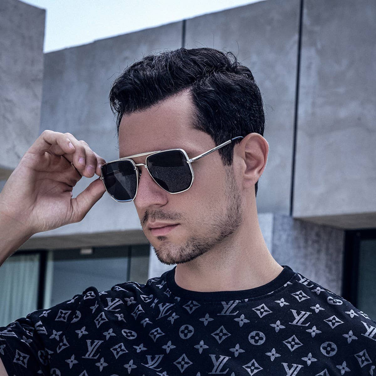 DOUBLE-BRIDGE UV-BLOCKING DIAMOND-CUT SUNGLASSES