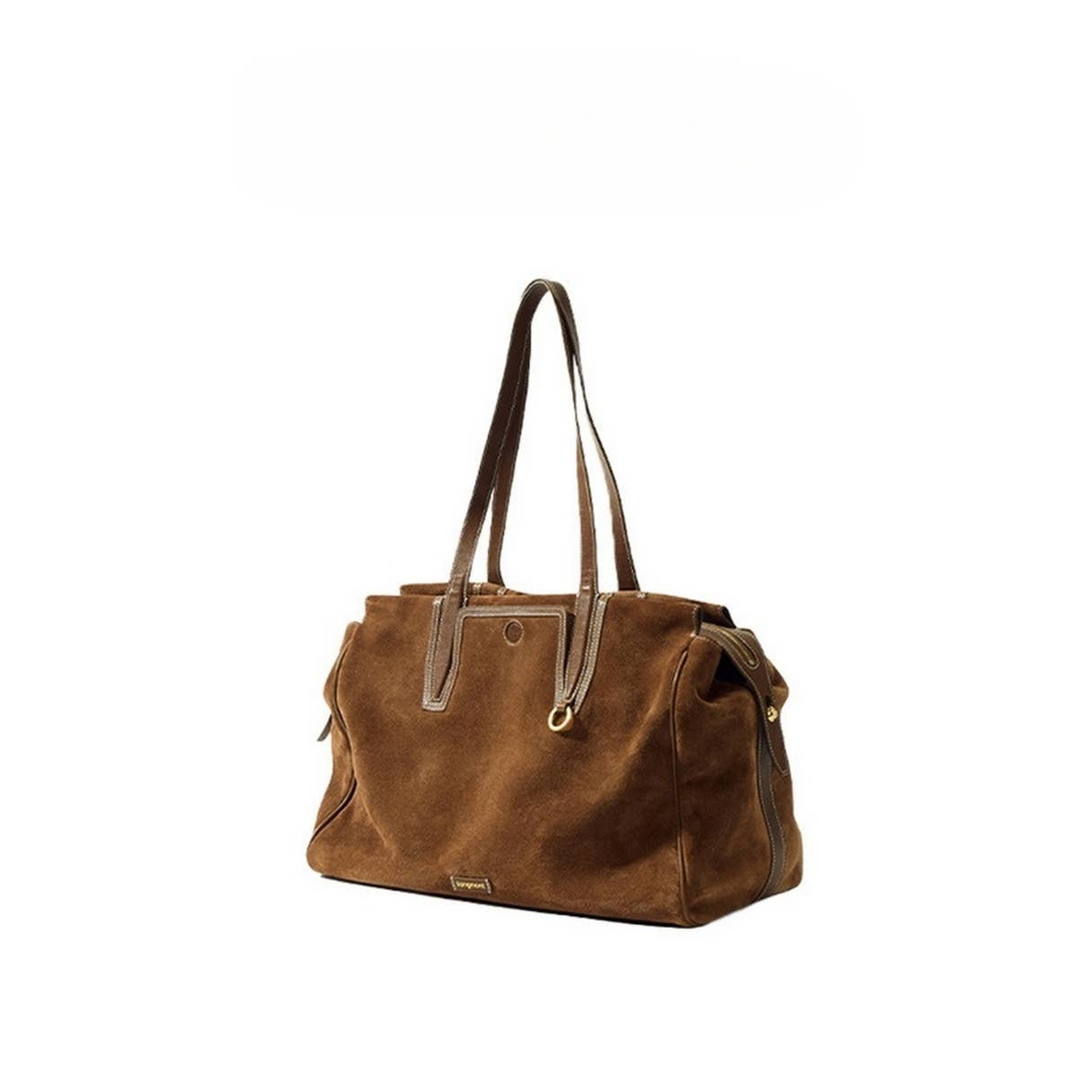 Suede Travel Bag ??Vintage Boston Shoulder Purse_CWAB5330