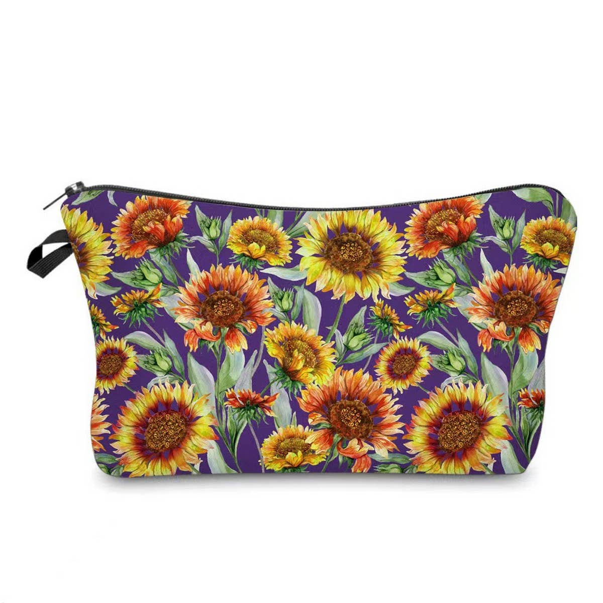 NEW PRINTED SUNFLOWER FLOWER COSMETIC BAG_CWAB2263