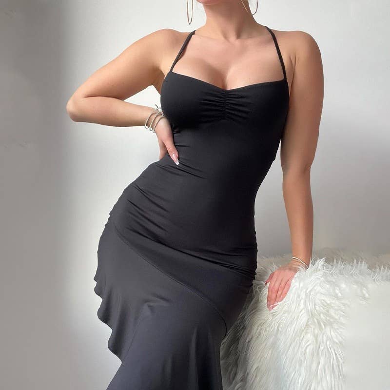 Figure-hugging, pure and body-hugging dress