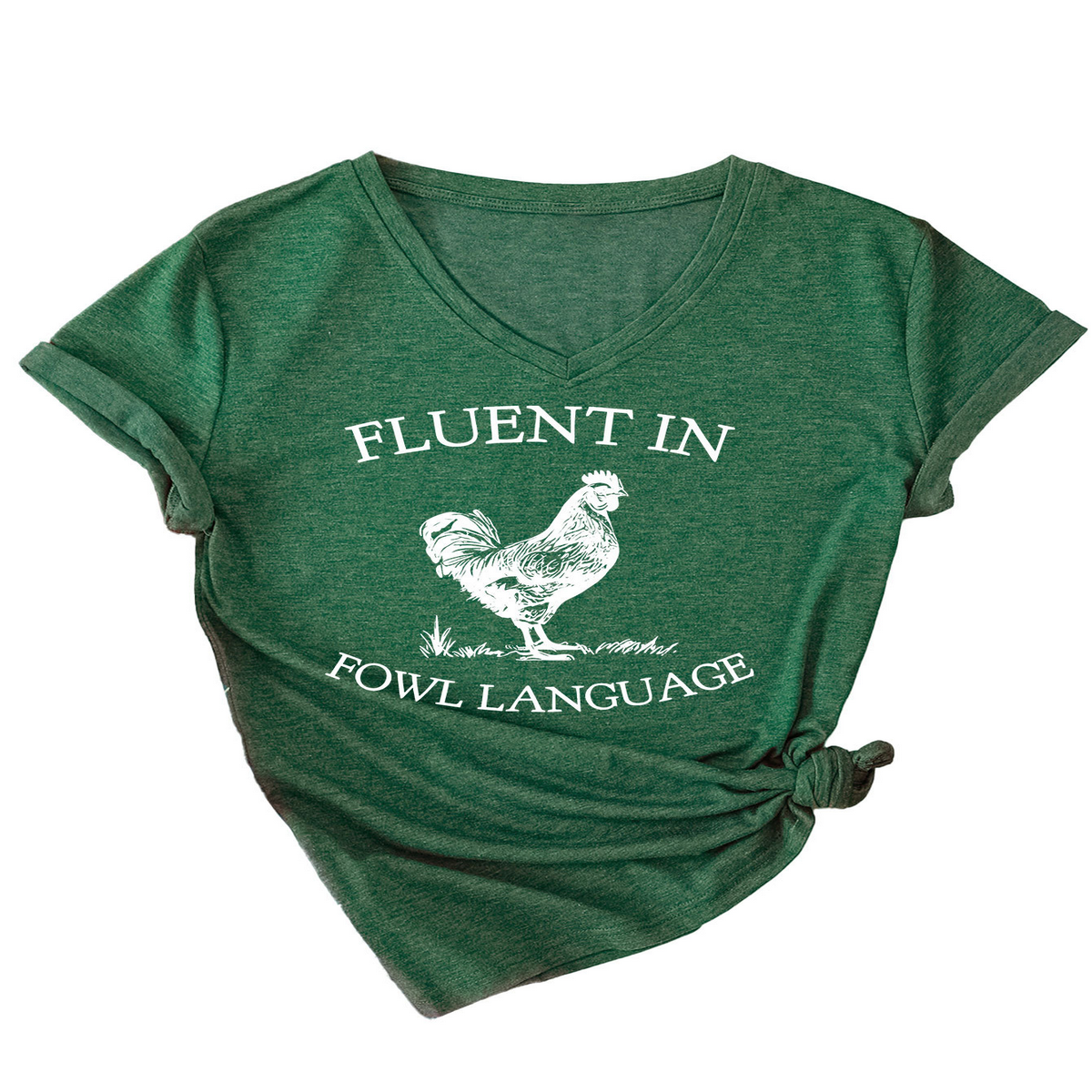 Women??¢s Casual Tee with Chicken Joke Print_CWTTS1479