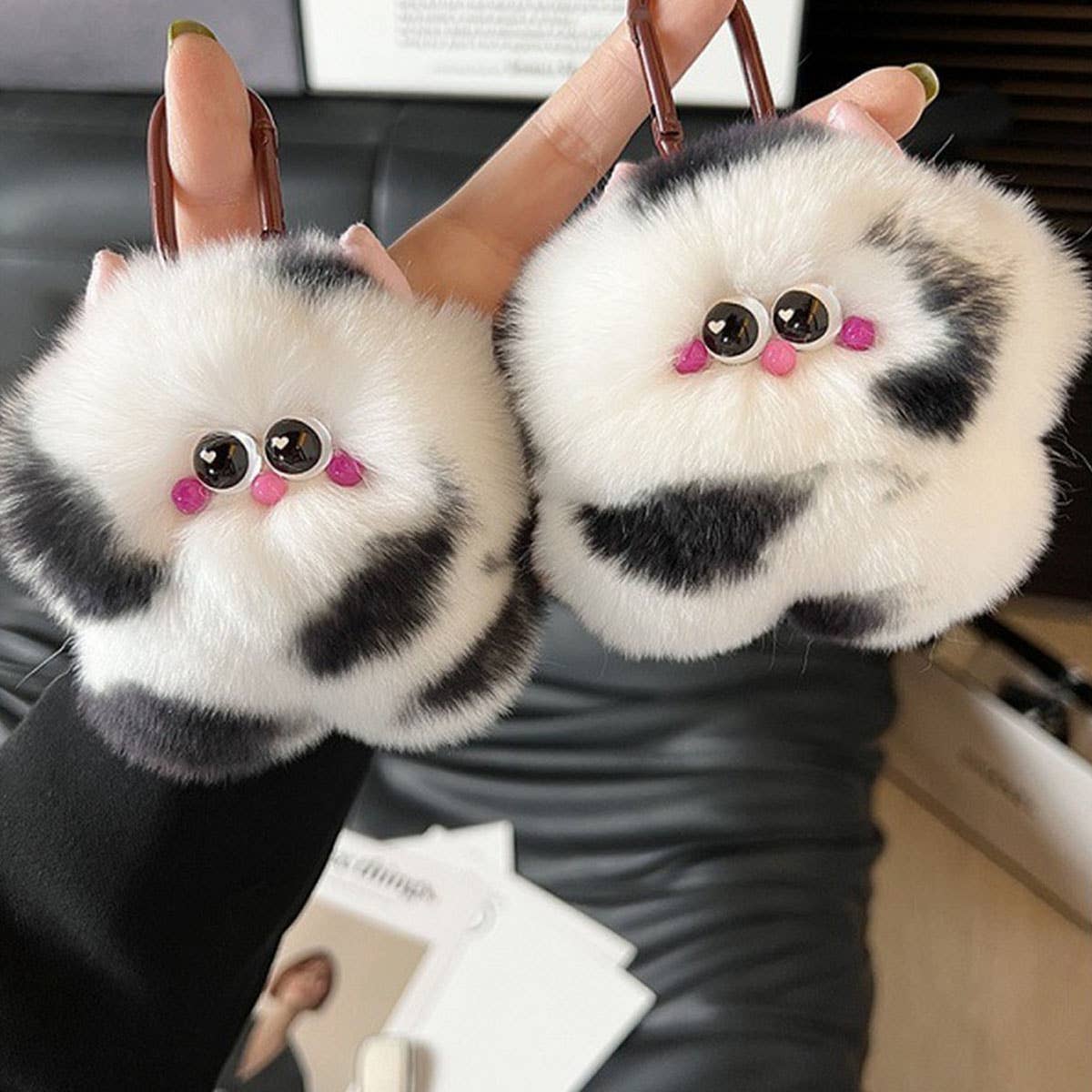 CUTE CALF CAR KEYCHAIN BAG PLUSH PENDANT GIFT