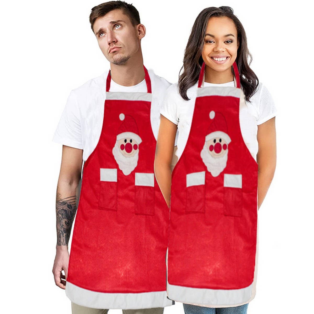 CWMM9701_CHRISTMAS SNOWMAN STYLE DECORATIVE APRON