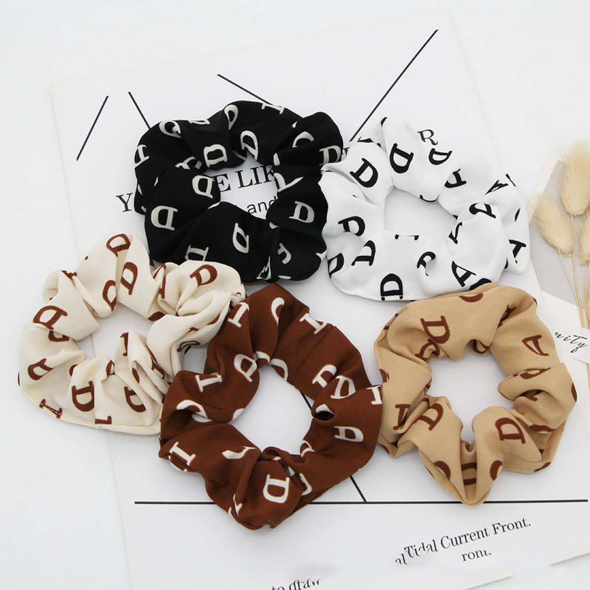 5PCS MIX PATTERN SCRUNCHIE_CWAHA0189
