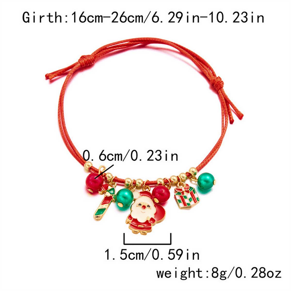 HANDMADE WOVEN CHRISTMAS TREE MOOSE BRACELET