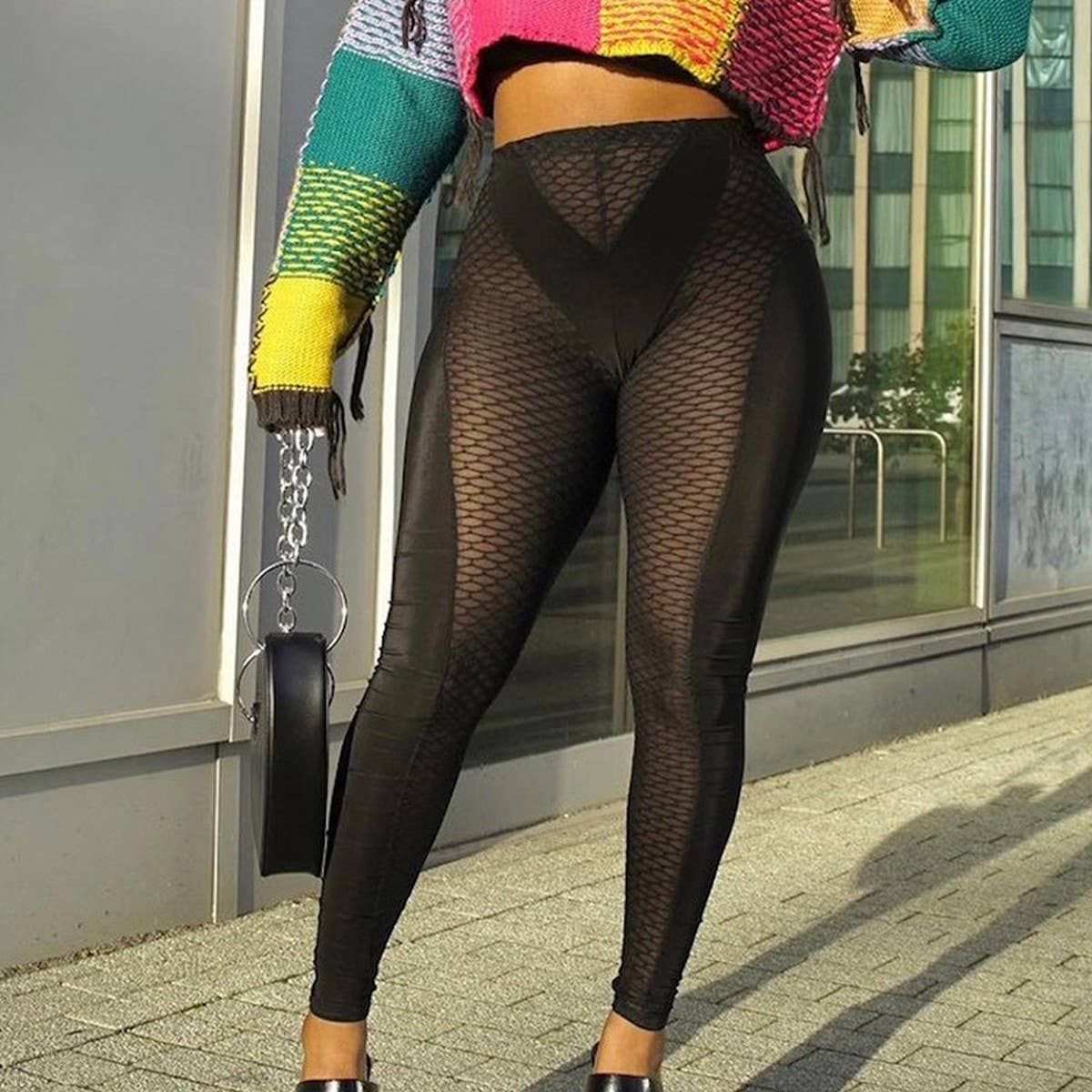 WOMENS HIGH WAISTED TIGHT PANTS LEGGINGS_CWBLP0525