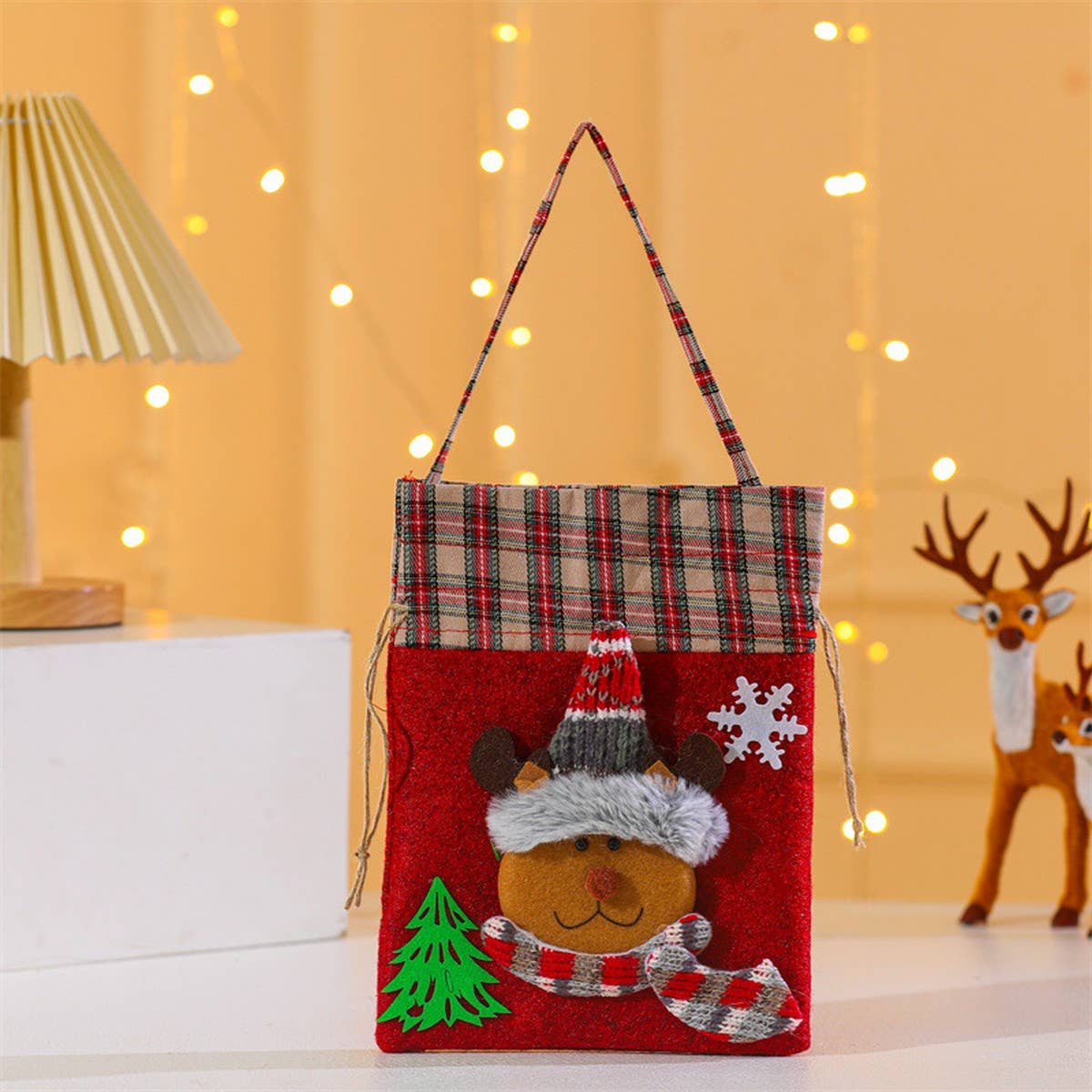 NEW PLAID CHRISTMAS CHILDREN'S GIFT BAG