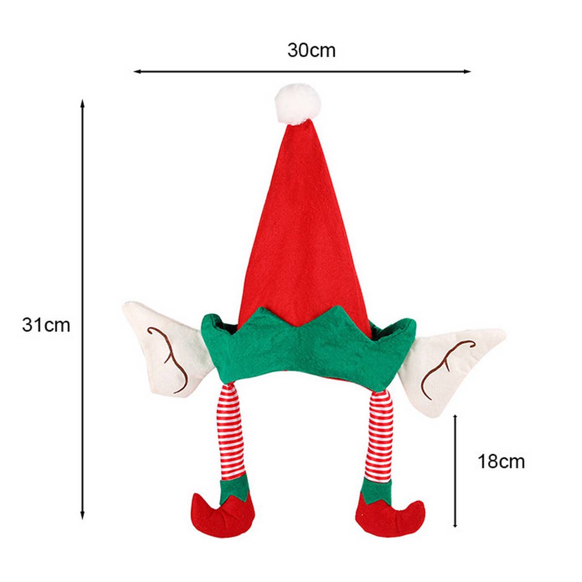 CWAH4076_CHRISTMAS IRISH FESTIVAL CREATIVE CARTOON ELF HAT
